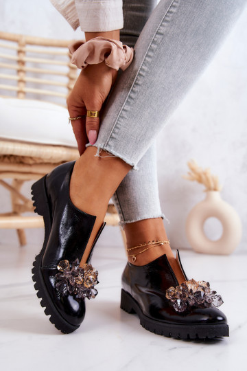 Elegante stijl Leer schoenen met ornamenten zInart Cindy