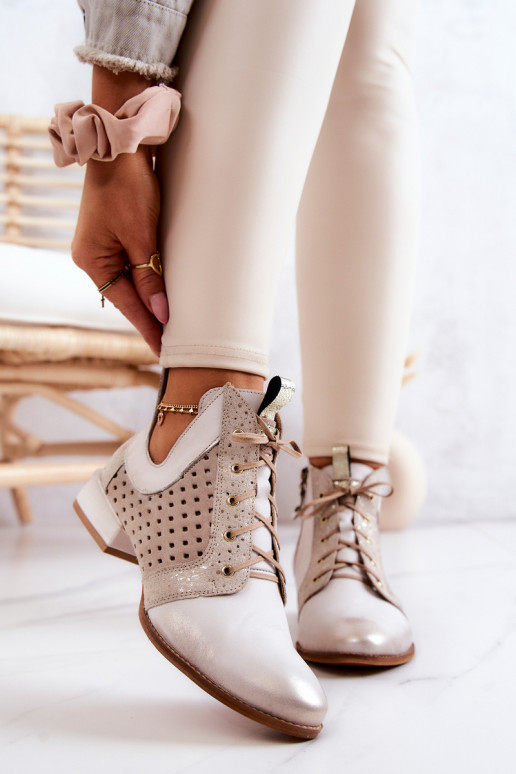 Leer Laarzen Schoenen Het heeftciejka 05541-25 ivoor Leer Laarzen Schoenen Het heeftciejka 05541-25 ivoor