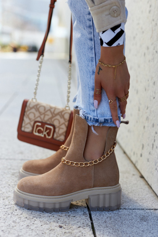 In de mode Suede schoenen Uitknippen bruine kleur Lemar Forget Me