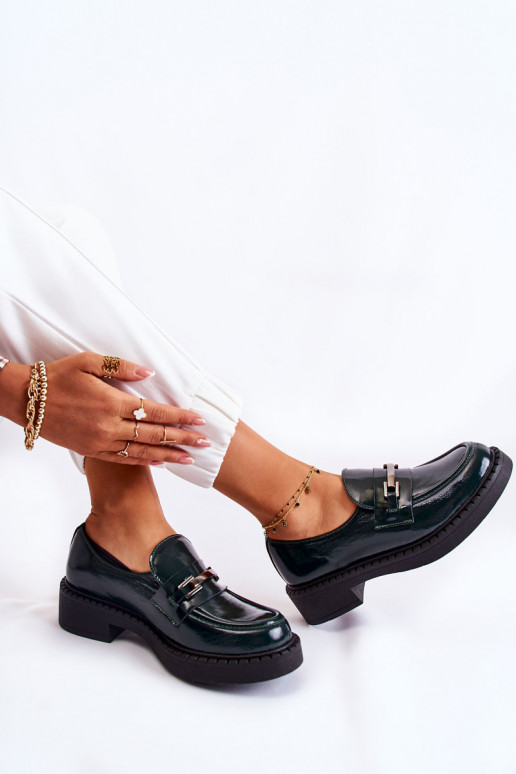 met lakeffect schoenen Met Zilveren Decoratie groene kleur Lemar Hestill met lakeffect schoenen Met Zilveren Decoratie groene kleur Lemar Hestill