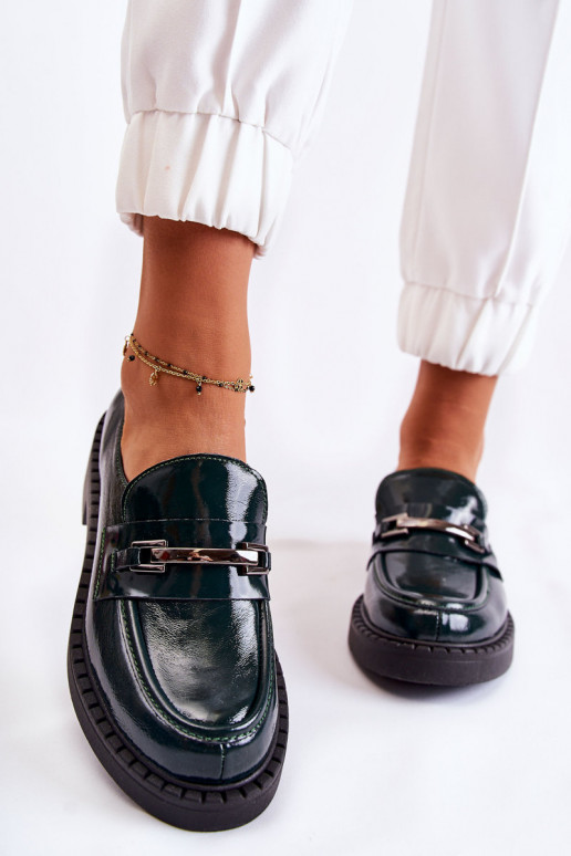 met lakeffect schoenen Met Zilveren Decoratie groene kleur Lemar Hestill met lakeffect schoenen Met Zilveren Decoratie groene kleur Lemar Hestill