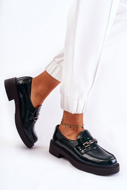 met lakeffect schoenen Met Zilveren Decoratie groene kleur Lemar Hestill met lakeffect schoenen Met Zilveren Decoratie groene kleur Lemar Hestill