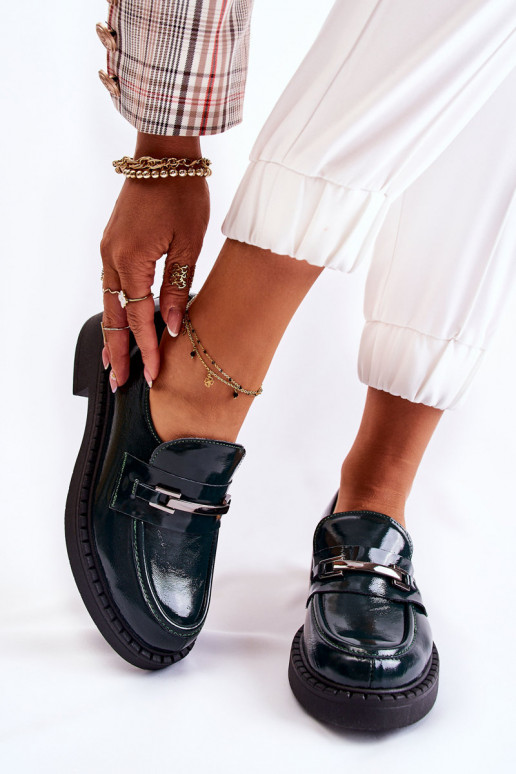 met lakeffect schoenen Met Zilveren Decoratie groene kleur Lemar Hestill met lakeffect schoenen Met Zilveren Decoratie groene kleur Lemar Hestill