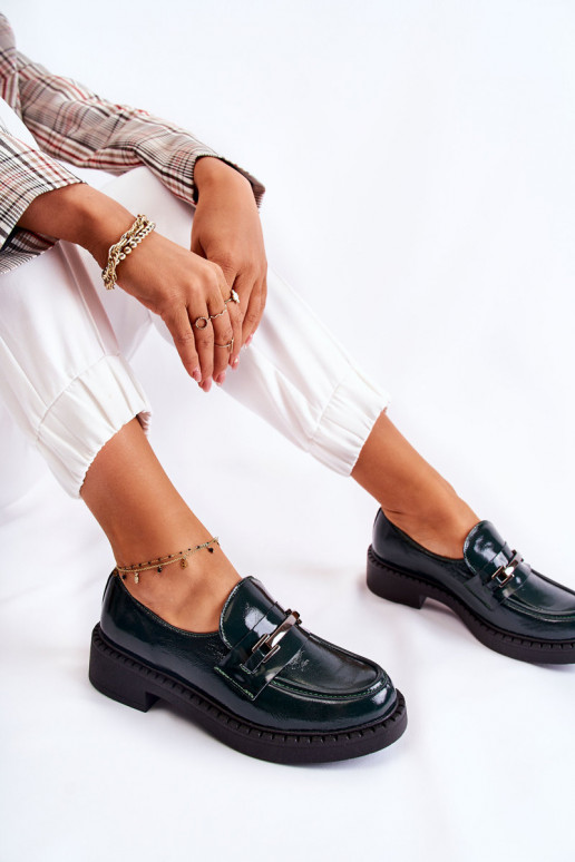 met lakeffect schoenen Met Zilveren Decoratie groene kleur Lemar Hestill met lakeffect schoenen Met Zilveren Decoratie groene kleur Lemar Hestill