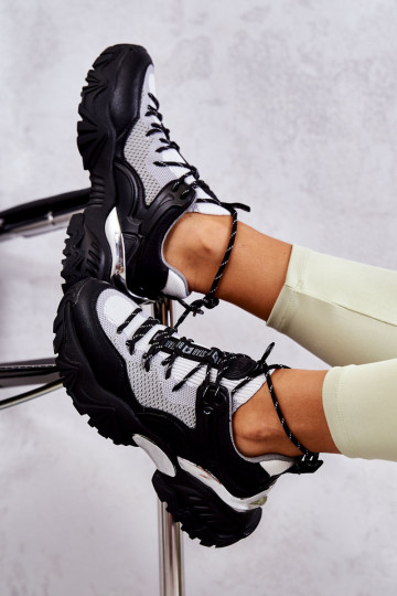 Dames sportschoenen Memory Foam System Big Star KK274053 ZInart en-grijs 2