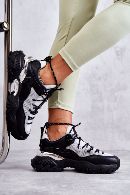 Dames sportschoenen Memory Foam System Big Star KK274053 ZInart en-grijs Dames sportschoenen Memory Foam System Big Star KK274053 ZInart en-grijs