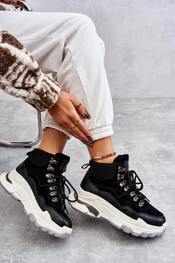 Dames hoge sportschoenen GOE KK2N4098 zwart 2