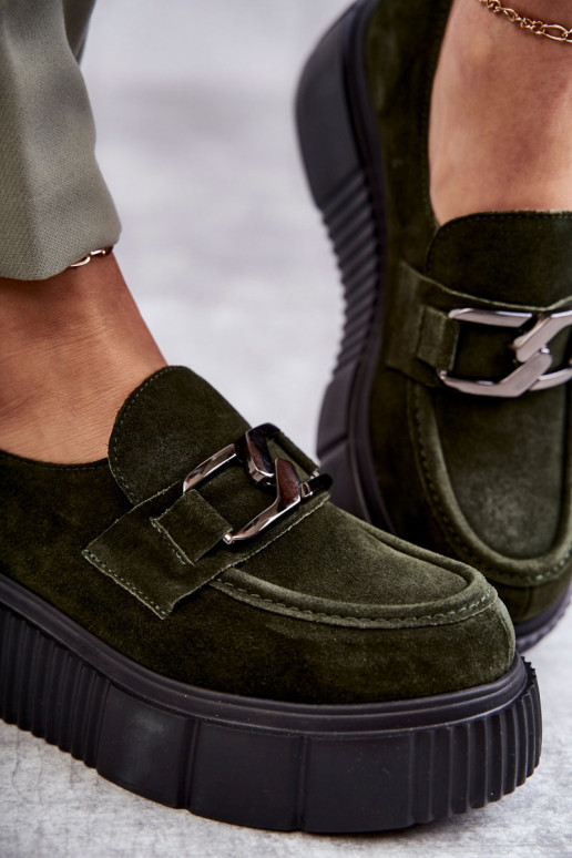 In de mode van suède schoenen met platform kaki kleuren Lemar Het heeftrsol In de mode van suède schoenen met platform kaki kleuren Lemar Het heeftrsol