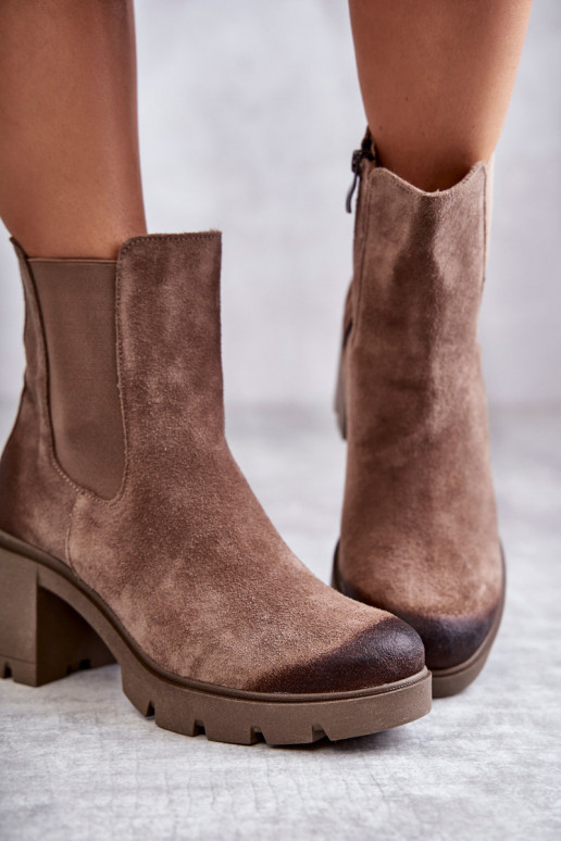 van suède Dames Laarzen met platform beige Lemar Het heeftrtine van suède Dames Laarzen met platform beige Lemar Het heeftrtine