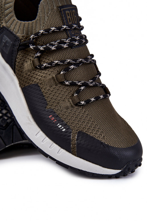 Het heeftnnen sportschoenen Big Star KK174014 kaki kleuren Het heeftnnen sportschoenen Big Star KK174014 kaki kleuren