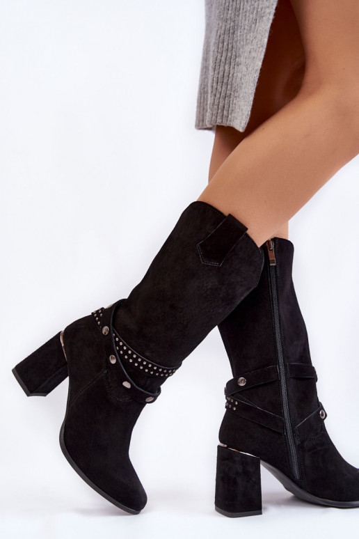 Dames van suède laarzen met hakken LeInski Shoes 2934/B zInart