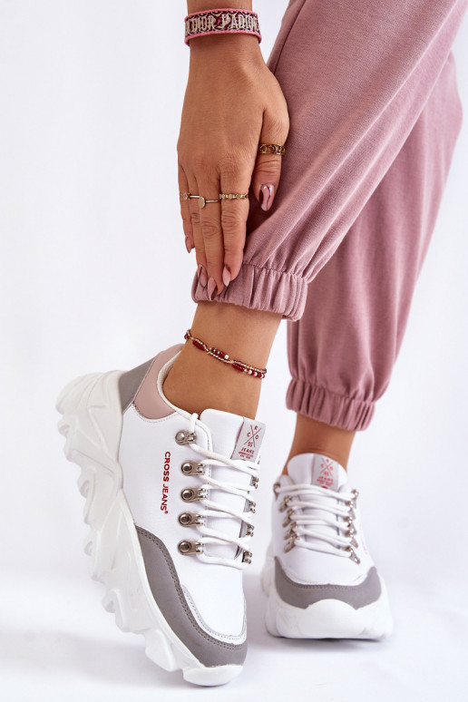 Dames Sneakers model schoenen met platform Cross Jeans KK2R4071C Initte kleur Dames Sneakers model schoenen met platform Cross Jeans KK2R4071C Initte kleur