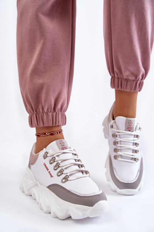 Dames Sneakers model schoenen met platform Cross Jeans KK2R4071C Initte kleur Dames Sneakers model schoenen met platform Cross Jeans KK2R4071C Initte kleur