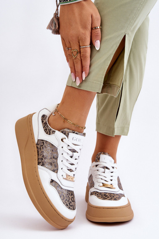 Dames Comfortabele sneakers GOE LL2N4052 INit-beige Dames Comfortabele sneakers GOE LL2N4052 INit-beige