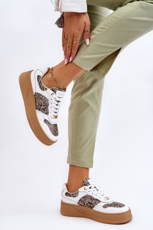 Dames Comfortabele sneakers GOE LL2N4052 INit-beige Dames Comfortabele sneakers GOE LL2N4052 INit-beige