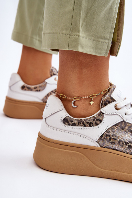 Dames Comfortabele sneakers GOE LL2N4052 INit-beige Dames Comfortabele sneakers GOE LL2N4052 INit-beige