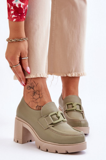 Elegante schoenen met hakken en ornamenten Lemar Harmell groen