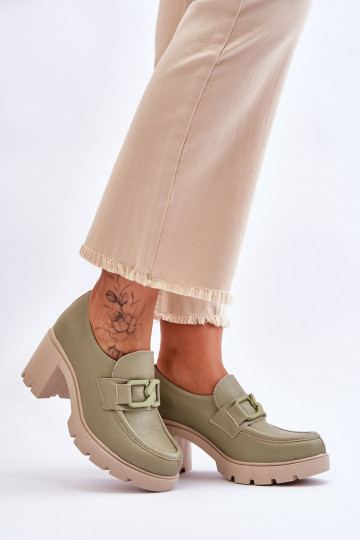 Elegante schoenen met hakken en ornamenten Lemar Harmell groen 2