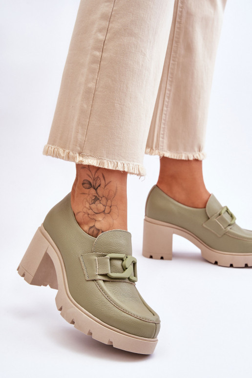 Elegante stijl schoenen met hakken met ornamenten groene kleur Lemar Harmell Elegante stijl schoenen met hakken met ornamenten groene kleur Lemar Harmell