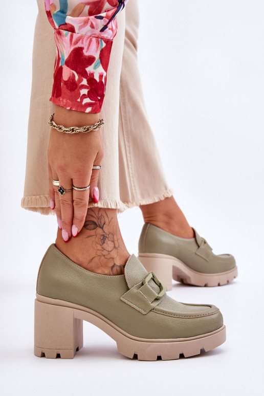 Elegante stijl schoenen met hakken met ornamenten groene kleur Lemar Harmell Elegante stijl schoenen met hakken met ornamenten groene kleur Lemar Harmell