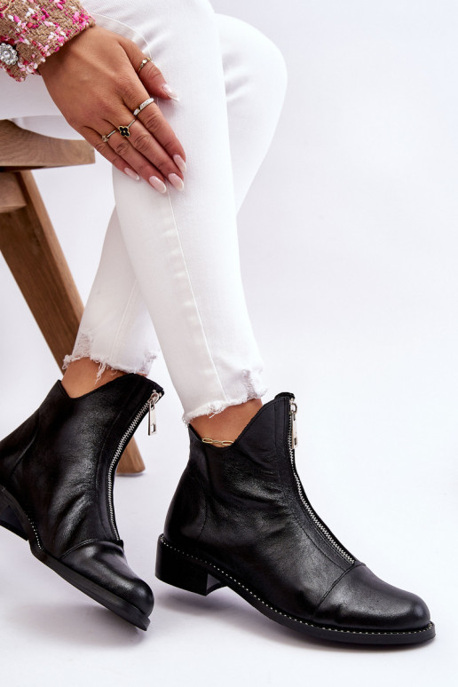 Leer Laarzen met ritssluitingen Nicole 2785/037 zInart Leer Laarzen met ritssluitingen Nicole 2785/037 zInart