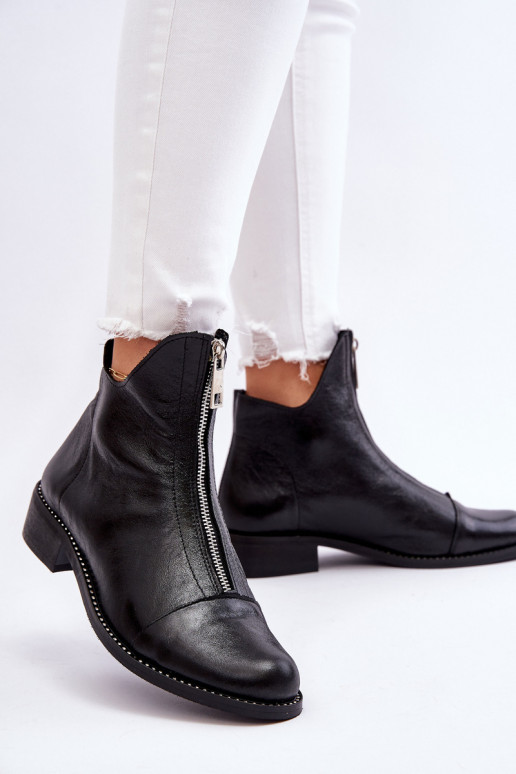 Leer Laarzen met ritssluitingen Nicole 2785/037 zInart Leer Laarzen met ritssluitingen Nicole 2785/037 zInart