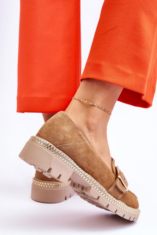 In de mode Suède mocassins beige Eloisa In de mode Suède mocassins beige Eloisa