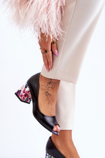 Leer Schoenen met versierde hakken LeInski Shoes 2608/K zInart 2