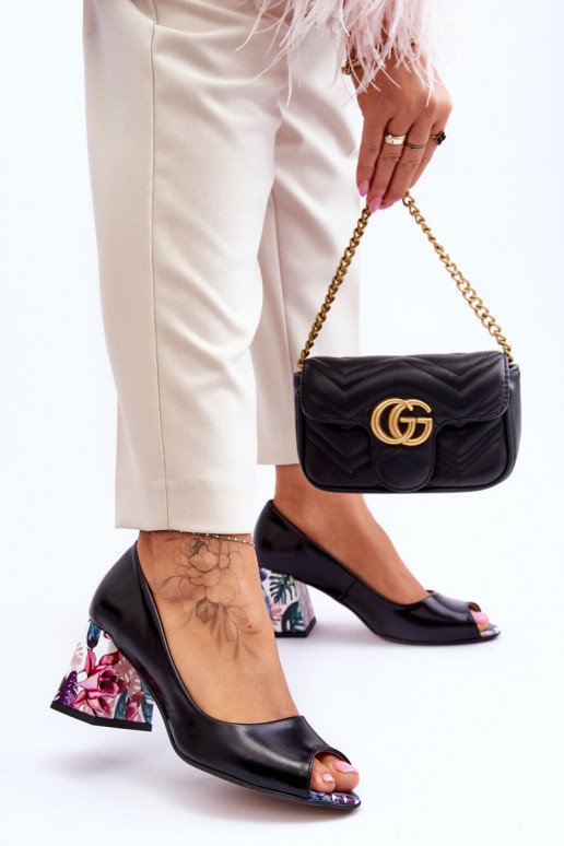 Leer Schoenen met versierde hakken LeInski Shoes 2608/K zInart Leer Schoenen met versierde hakken LeInski Shoes 2608/K zInart