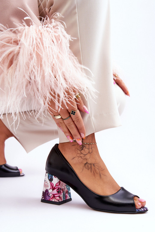 Leer Schoenen met versierde hakken LeInski Shoes 2608/K zInart Leer Schoenen met versierde hakken LeInski Shoes 2608/K zInart