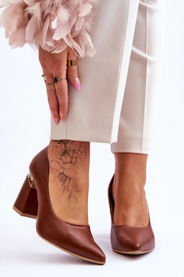 Leer Schoenen LeInski 3117 bruine kleur