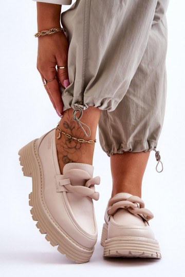 Leer Mocassins schoenen Big Star LL274581 beige