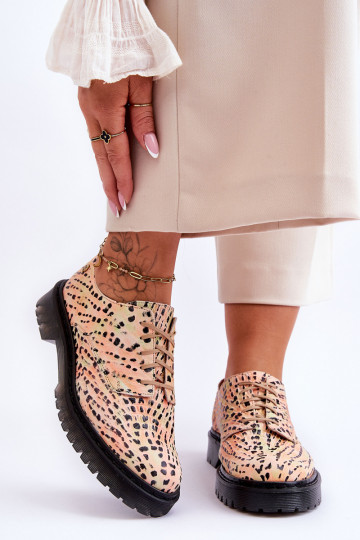 Dames Leer schoenen Oxford-model Het heeftciejka 04087-18 OranjeoIno-zInart