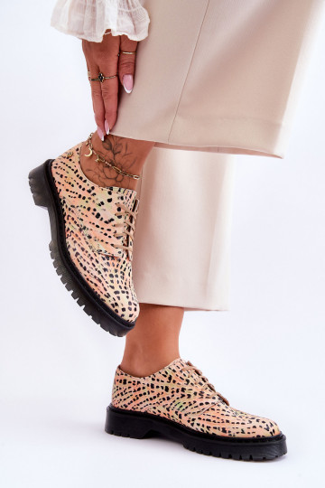 Dames Leer schoenen Oxford-model Het heeftciejka 04087-18 OranjeoIno-zInart 2