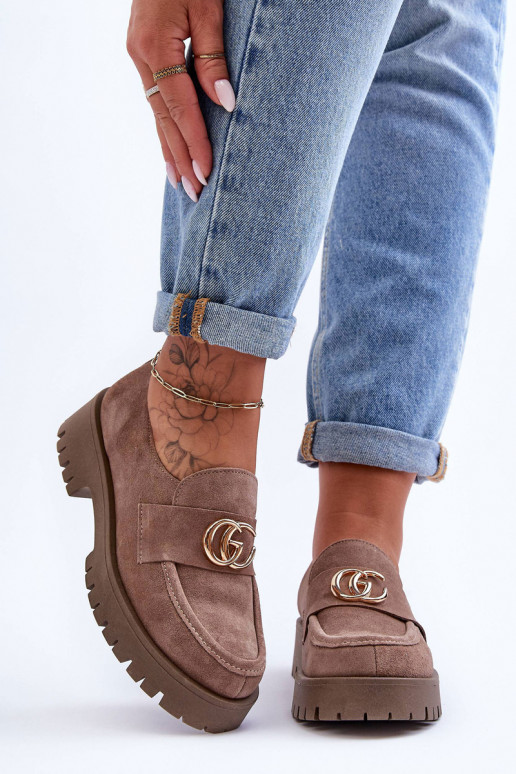 Dames schoenen van suède met ornamenten beige Rosefalls Dames schoenen van suède met ornamenten beige Rosefalls