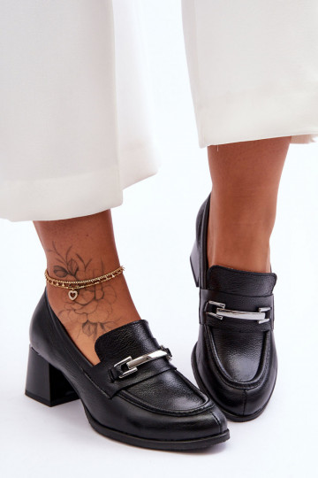 Comfortabele leren schoenen zwart Lemar Damira