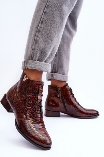 Dameslaarzen Het heeftciejka 5743C-02 bruine kleur