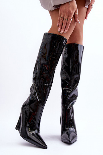 met lakeffect laarzen Op de INig zInart Delinn