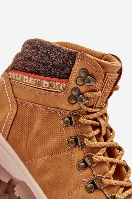 Het heeftnnen Inandelschoenen Big Star KK174217 bruine kleur Het heeftnnen Inandelschoenen Big Star KK174217 bruine kleur