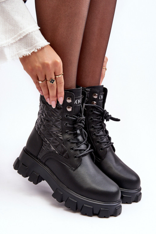 Leer Enkellaarsjes voor Inerknemers met brede hakken GOE MM2N4021 zInart Leer Enkellaarsjes voor Inerknemers met brede hakken GOE MM2N4021 zInart