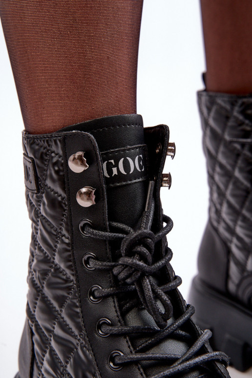 Leer Enkellaarsjes voor Inerknemers met brede hakken GOE MM2N4021 zInart Leer Enkellaarsjes voor Inerknemers met brede hakken GOE MM2N4021 zInart