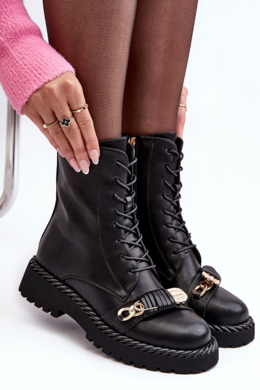 Dameslaarzen hoge rijlaarzen met ornamenten zInart S.Barski MR870-68 Dameslaarzen hoge rijlaarzen met ornamenten zInart S.Barski MR870-68