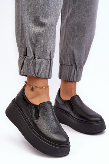 Leer sportschoenen Dames met platform zInart Lemar Het heeftnish