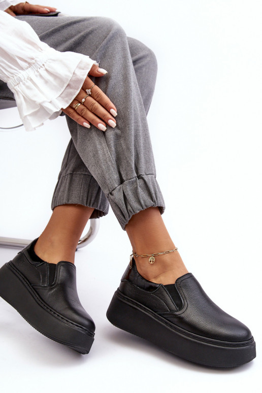 Leer sportschoenen Dames met platform zInart Lemar Het heeftnish