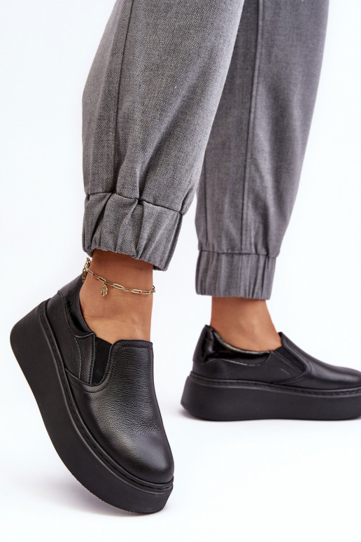 Leer sportschoenen Dames met platform zInart Lemar Het heeftnish