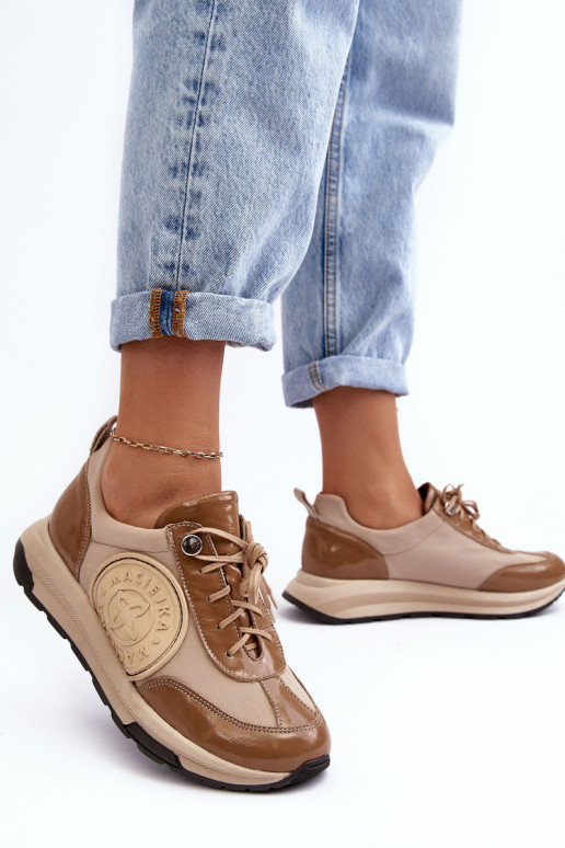 Dames sportschoenen Leer Het heeftciejka 06295-04 beige Dames sportschoenen Leer Het heeftciejka 06295-04 beige