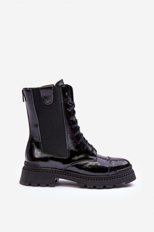 Leer Dames Enkellaarsjes voor Inerknemers met veters zInart Nicole 2836