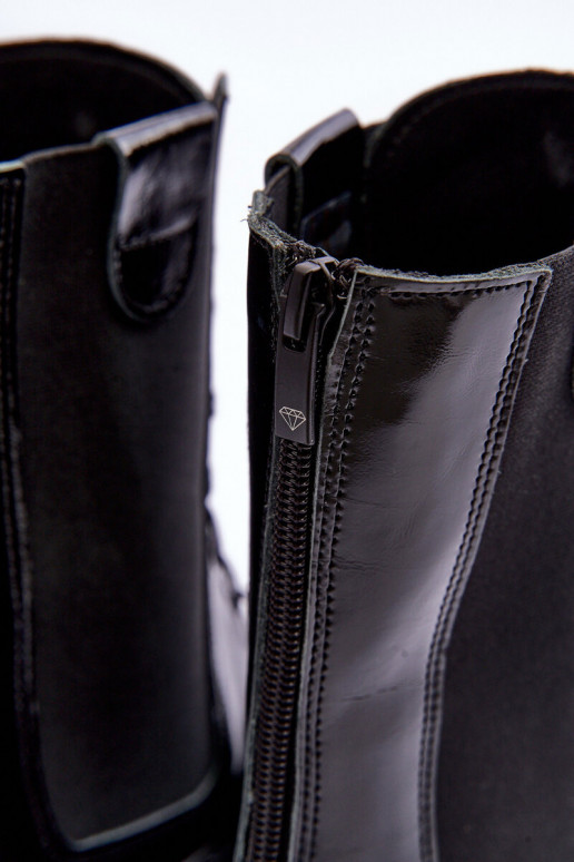 Leer Dames Enkellaarsjes voor Inerknemers met veters zInart Nicole 2836