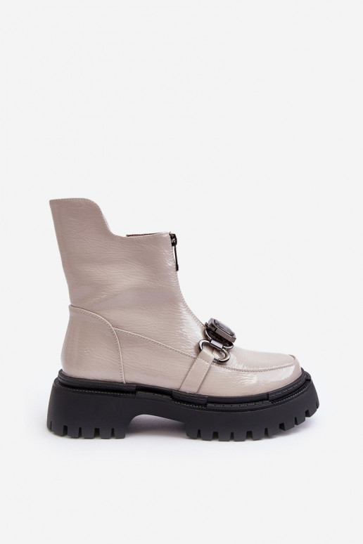 met lakeffect Dames Laarzen met ritssluitingen D&A MR870-94 grijs met lakeffect Dames Laarzen met ritssluitingen D&A MR870-94 grijs