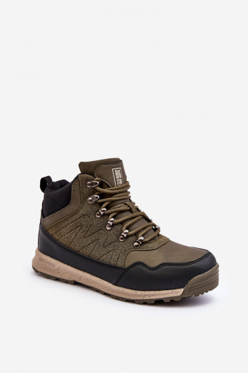 Dames gevoerde wandelschoenen chaki kleur Big Star MM274480